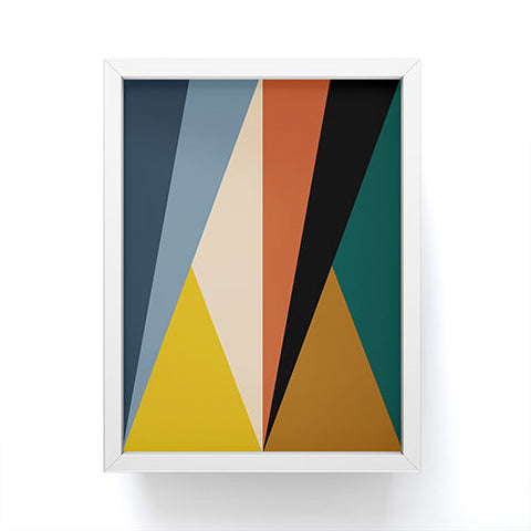 Colour Poems Geometric Triangles Bold Framed Mini Art Print