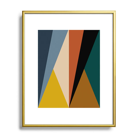 Colour Poems Geometric Triangles Bold Metal Framed Art Print