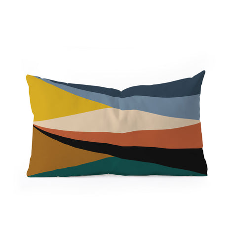 Colour Poems Geometric Triangles Bold Oblong Throw Pillow