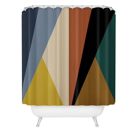 Colour Poems Geometric Triangles Bold Shower Curtain