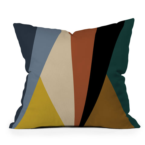 Colour Poems Geometric Triangles Bold Outdoor Throw Pillow