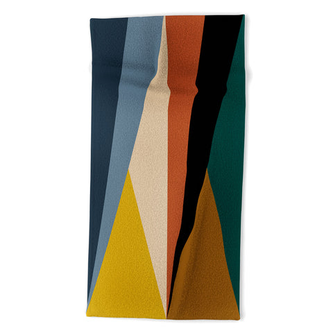Colour Poems Geometric Triangles Bold Beach Towel