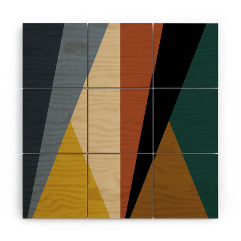 Colour Poems Geometric Triangles Bold Wood Wall Mural