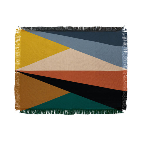 Colour Poems Geometric Triangles Bold Throw Blanket