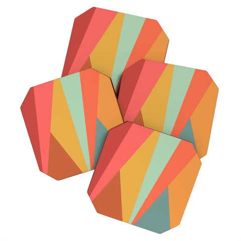 Colour Poems Geometric Triangles Coaster Set