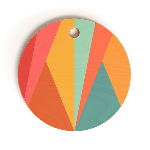 Colour Poems Geometric Triangles Cutting Board Round