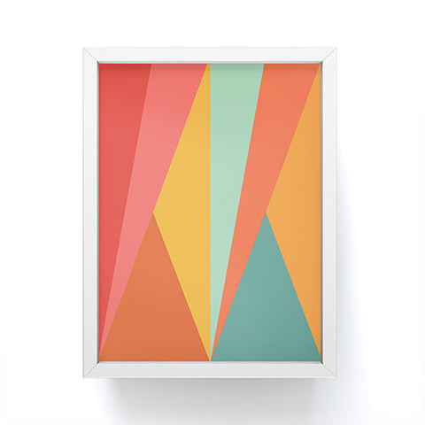 Colour Poems Geometric Triangles Framed Mini Art Print