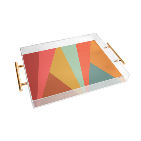 Colour Poems Geometric Triangles Acrylic Tray