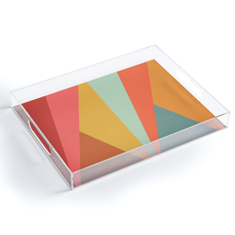 Colour Poems Geometric Triangles Acrylic Tray