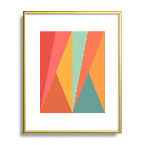 Colour Poems Geometric Triangles Metal Framed Art Print
