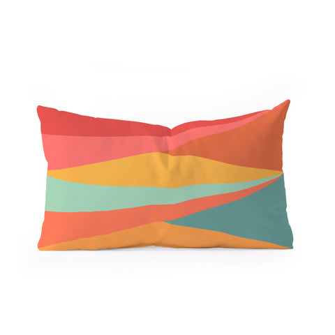 Colour Poems Geometric Triangles Oblong Throw Pillow