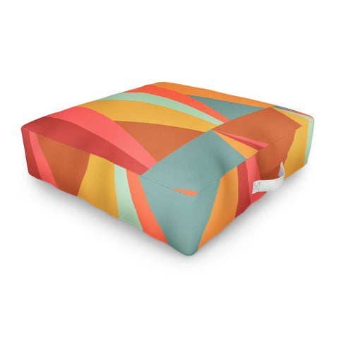 Colour Poems Geometric Triangles Outdoor Floor Cushion