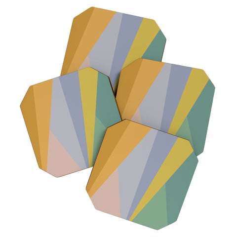 Colour Poems Geometric Triangles Rainbow Coaster Set