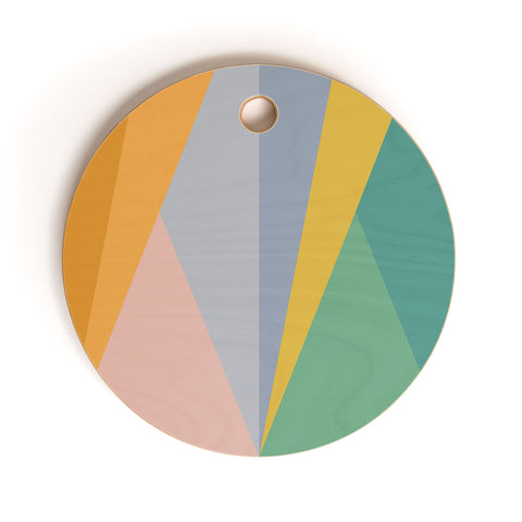 Colour Poems Geometric Triangles Rainbow Cutting Board Round