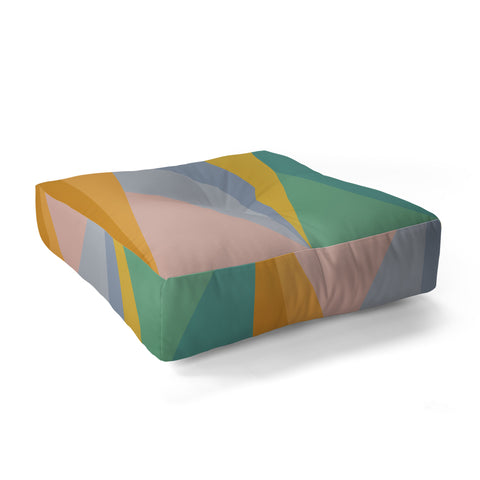 Colour Poems Geometric Triangles Rainbow Floor Pillow Square