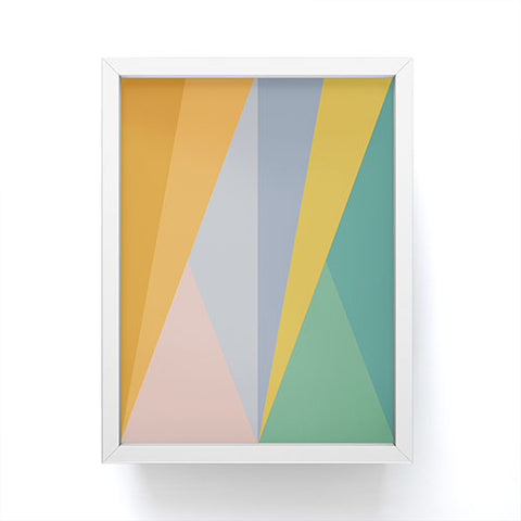 Colour Poems Geometric Triangles Rainbow Framed Mini Art Print