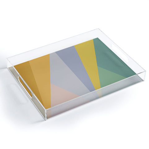 Colour Poems Geometric Triangles Rainbow Acrylic Tray