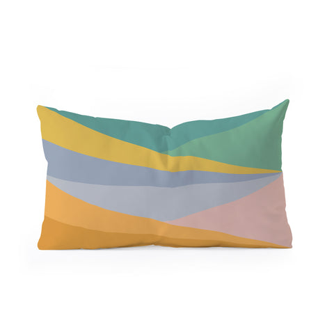 Colour Poems Geometric Triangles Rainbow Oblong Throw Pillow