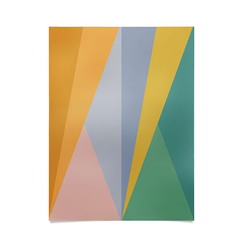 Colour Poems Geometric Triangles Rainbow Poster