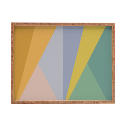 Colour Poems Geometric Triangles Rainbow Rectangular Tray