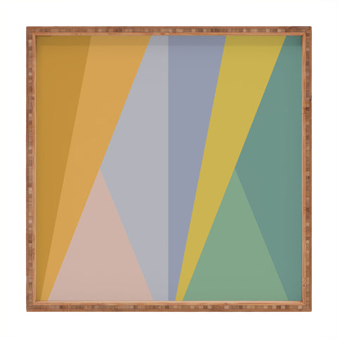Colour Poems Geometric Triangles Rainbow Square Tray