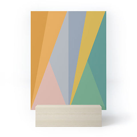 Colour Poems Geometric Triangles Rainbow Mini Art Print