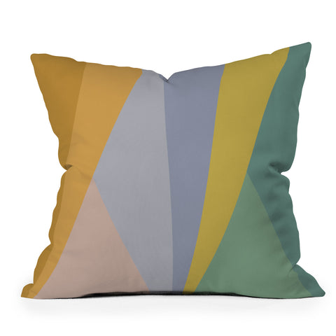 Colour Poems Geometric Triangles Rainbow Throw Pillow