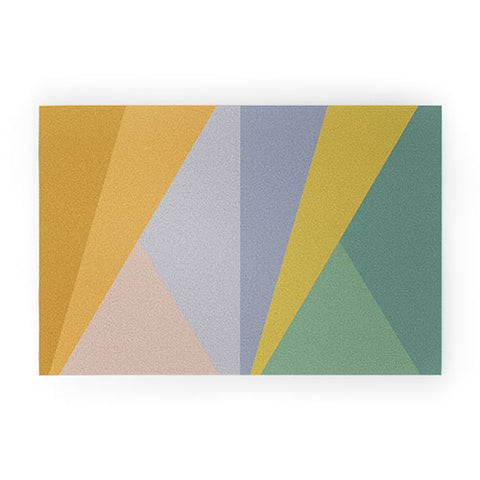Colour Poems Geometric Triangles Rainbow Welcome Mat