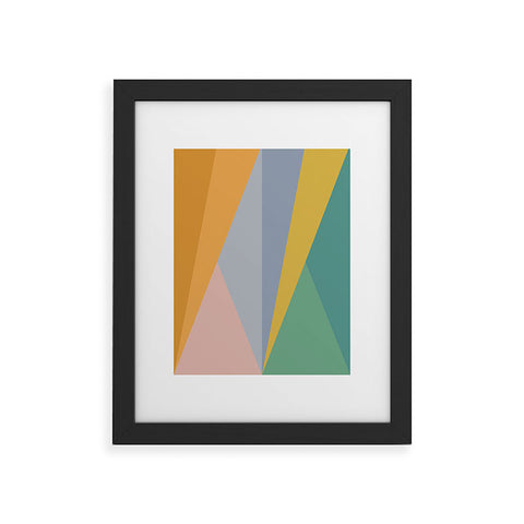 Colour Poems Geometric Triangles Rainbow Framed Art Print