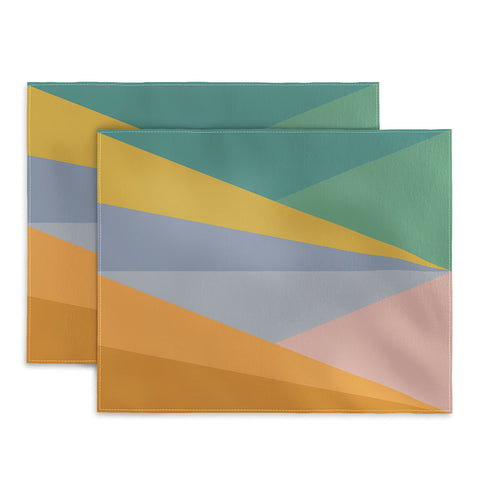 Colour Poems Geometric Triangles Rainbow Placemat
