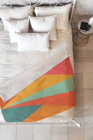 Colour Poems Geometric Triangles Fleece Throw Blanket