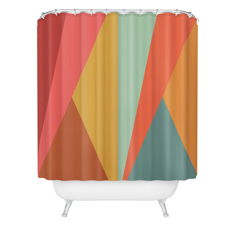 Colour Poems Geometric Triangles Shower Curtain