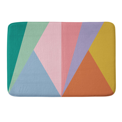Colour Poems Geometric Triangles Spring Memory Foam Bath Mat
