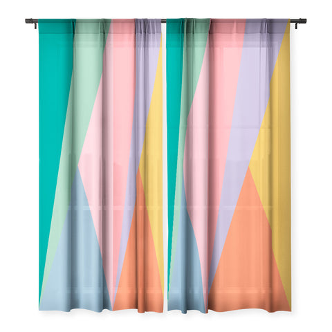 Colour Poems Geometric Triangles Spring Sheer Non Repeat