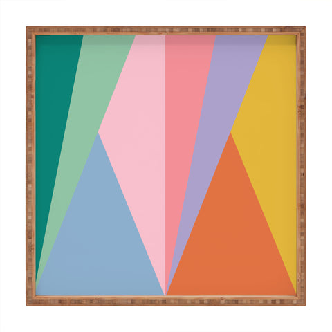 Colour Poems Geometric Triangles Spring Square Tray