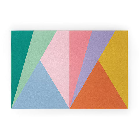 Colour Poems Geometric Triangles Spring Welcome Mat