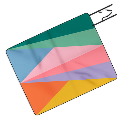 Colour Poems Geometric Triangles Spring Picnic Blanket