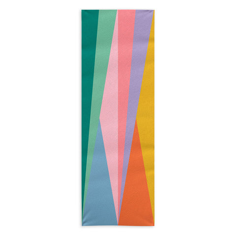 Colour Poems Geometric Triangles Spring Yoga Towel