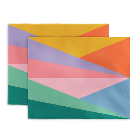 Colour Poems Geometric Triangles Spring Placemat