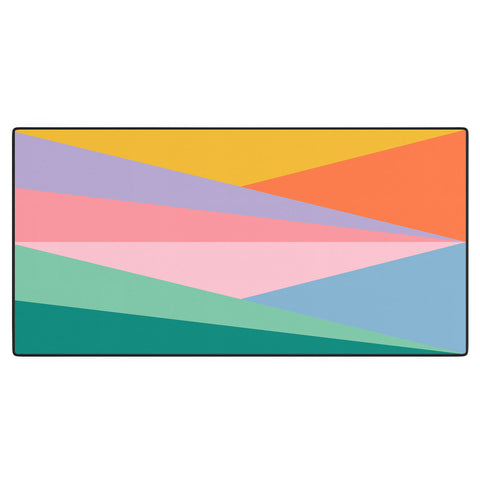 Colour Poems Geometric Triangles Spring Desk Mat