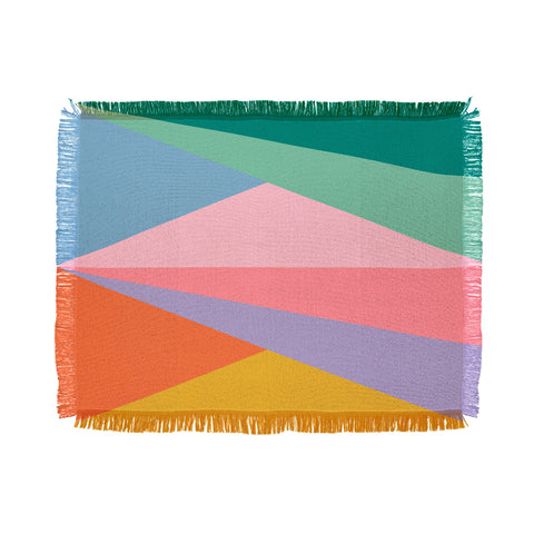 Colour Poems Geometric Triangles Spring Throw Blanket