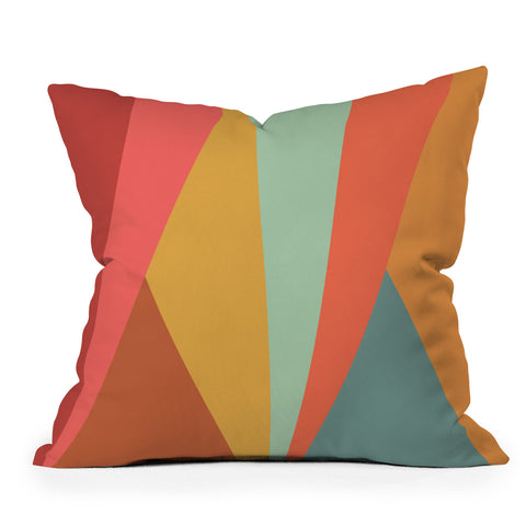 Colour Poems Geometric Triangles Outdoor Throw Pillow