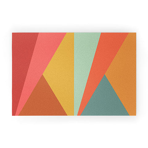 Colour Poems Geometric Triangles Welcome Mat