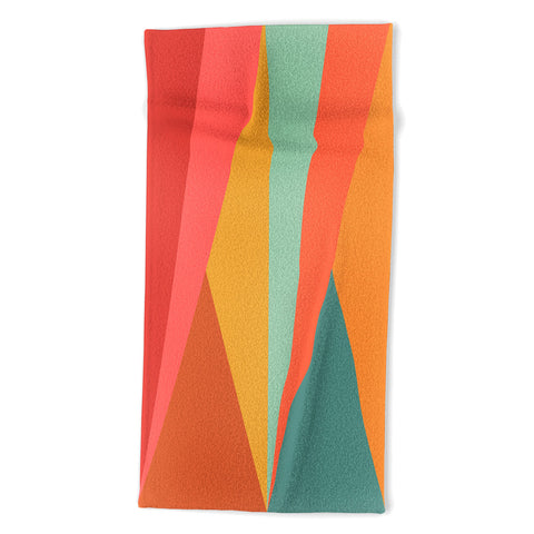 Colour Poems Geometric Triangles Beach Towel
