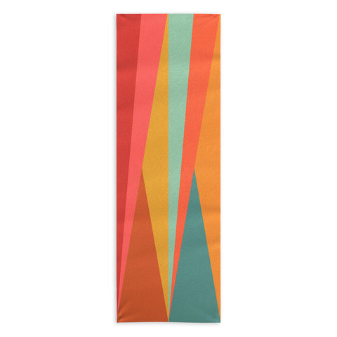 Colour Poems Geometric Triangles Yoga Towel