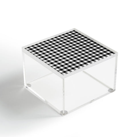 Colour Poems Gingham Black and White Acrylic Box