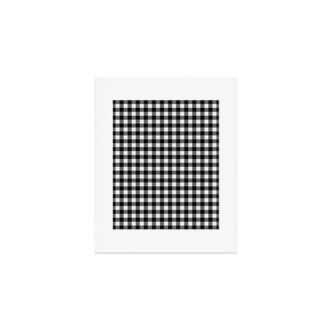 Colour Poems Gingham Black and White Art Print