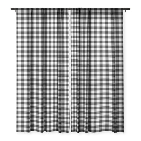 Colour Poems Gingham Black and White Sheer Non Repeat
