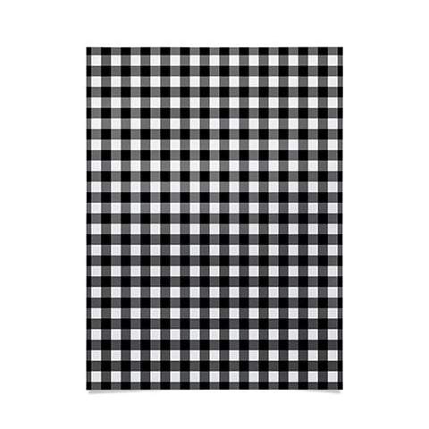 Colour Poems Gingham Black and White Poster