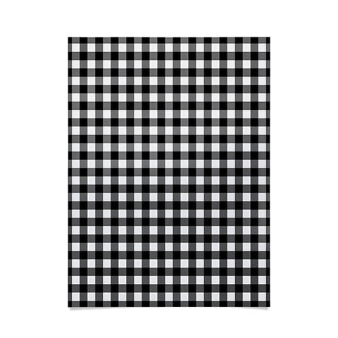 Colour Poems Gingham Black and White Poster